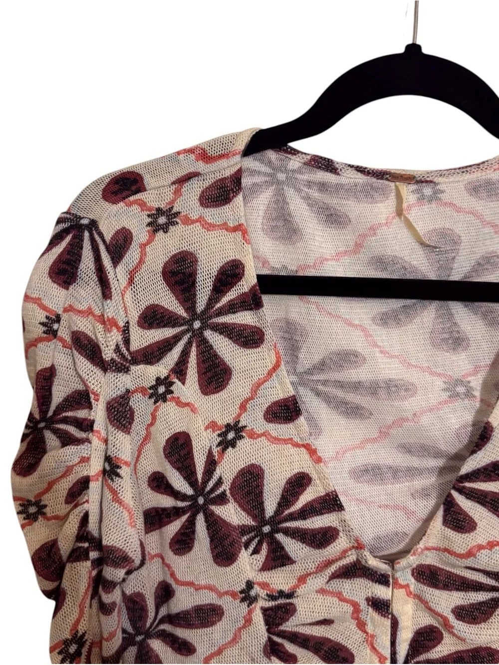 ❌❌❌❌❌❌❌Free People Size Medium Through The Meadow Top Floral Blouse Boho Western